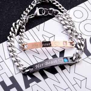 Beauty Beast Couple Bracelets