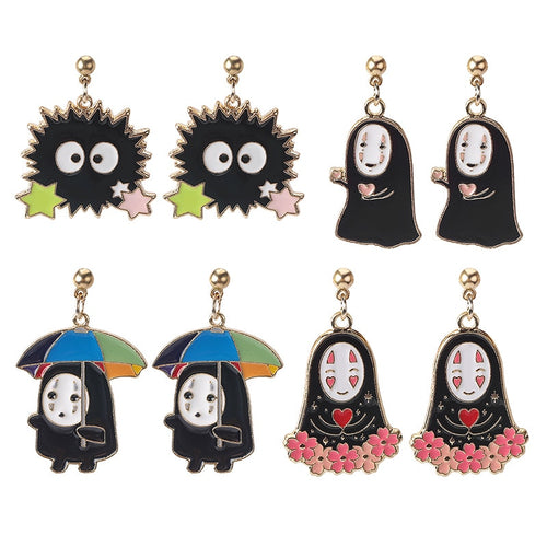 Studio Ghibli's Anime Spirited Away Ghost Earrings Fashionable & Creative Personality Stud Earrings for Jewelry Gifts