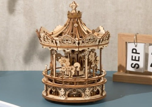3D Puzzle Horse Carousel - Music Chest