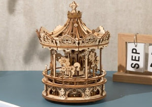 3D Puzzle Horse Carousel - Music Box