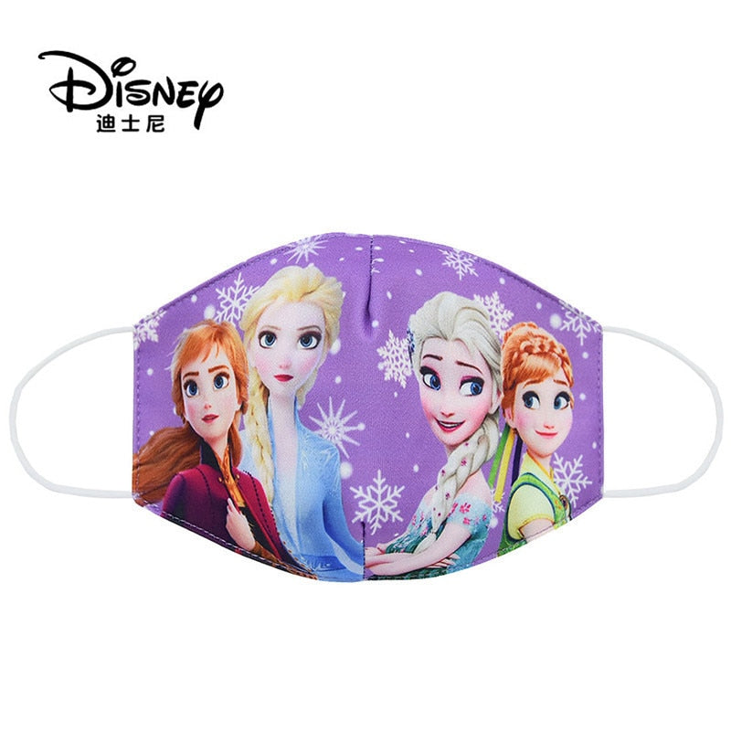 Frozen Washable Cotton Face Masks for Children Anti-Dust Protective Masks for Boys & Girls