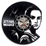 Vintage Vinyl Record Wall Clock Modern Design Creative 3D Stickers Movie Theme Star Wars Clocks Hanging Wall Watch Home Decor