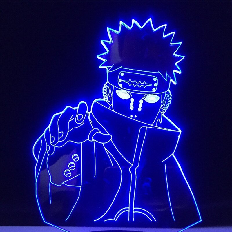Itachi, Pain, Gaara, Neji & Jiraiya 3D LEDIllusion Nightlights - Naruto Collectible Lamps