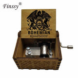 Wooden Hand Crank Queen Musical Box Bohemian Rhapsody