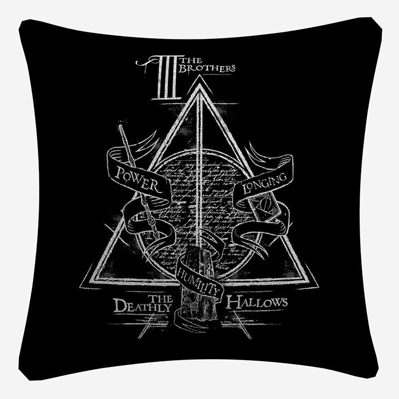 Decorative Harry Potter Cushion Cover Cotton Linen Pillowcase 45x45cm