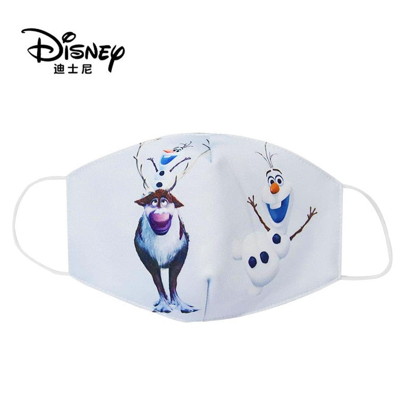 Frozen Washable Cotton Face Masks for Children Anti-Dust Protective Masks for Boys & Girls