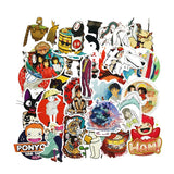 Collectible Studio Ghibli Animation Cute Stationery Character  Stickers For Car, Laptop, Notebook, Luggage and more Cute Memorable Gifts - 1 set 50 stickers