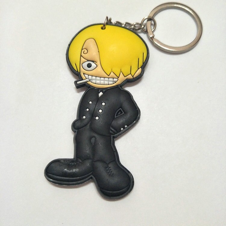 One Piece  Anime Collectible Prop Accessory Key Ring - Double Sided with Fun Characters