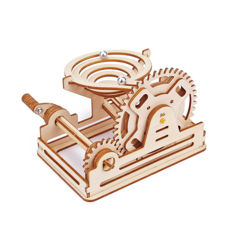 3D Wooden Marble Coaster - Children's Mechanical Maze Ball Building Kit (Educational Toy Puzzle)