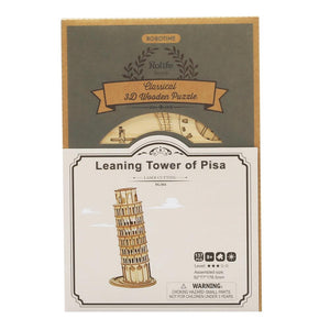DIY 3D Leaning Tower of Pisa Wooden - 137pcs Puzzle Toy Gift for Children