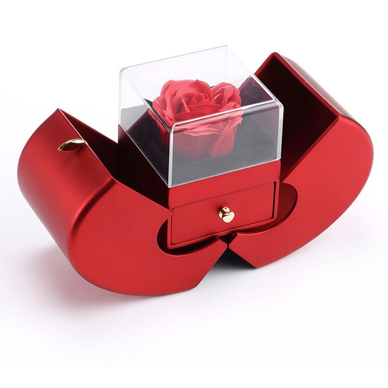 Love Apple Jewelry Box - Rose Flower Gift Boxes