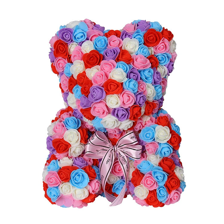 Teddy Bear Rose - Artificial Flowers Rose Bear for Women Valentines Wedding Gift
