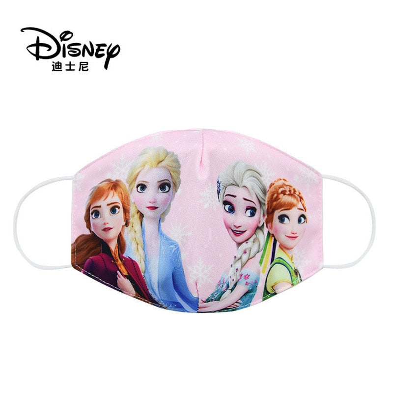 Frozen Washable Cotton Face Masks for Children Anti-Dust Protective Masks for Boys & Girls