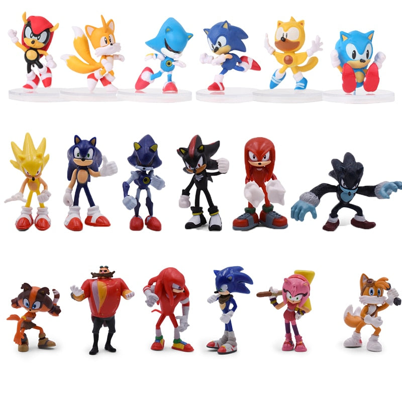 6 Miniaturas Sonic 6cm Bonecos Criança – Tekshop