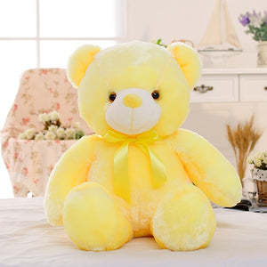 Teddy Bear 45CM Plush Toy  Creative LED  Light Colorful Glowing Christmas Gift for Kids