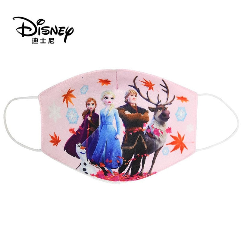 Frozen Washable Cotton Face Masks for Children Anti-Dust Protective Masks for Boys & Girls