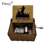 Wooden Hand Crank Queen Musical Box Bohemian Rhapsody
