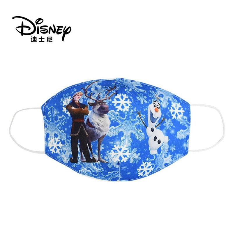 Frozen Washable Cotton Face Masks for Children Anti-Dust Protective Masks for Boys & Girls
