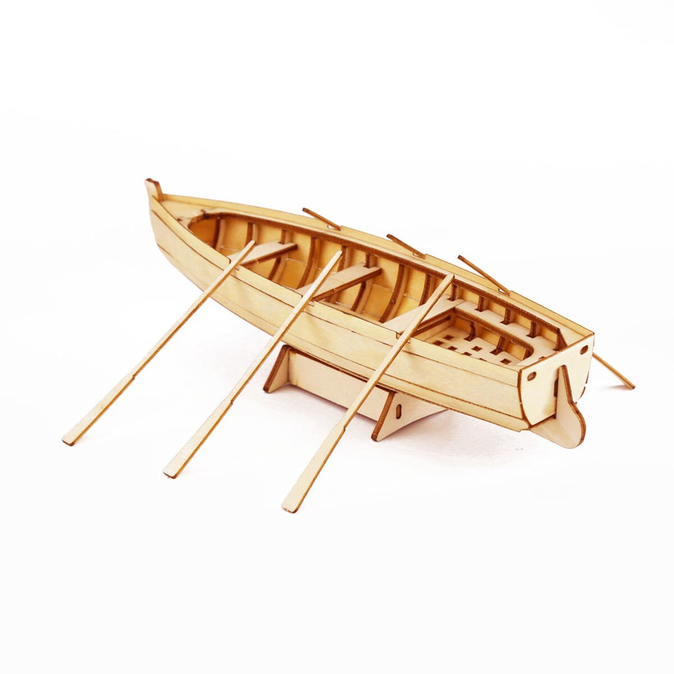 DIY Row Boat Wooden Ship Building Kit - 3D Puzzle Decoration Sailboat Toys