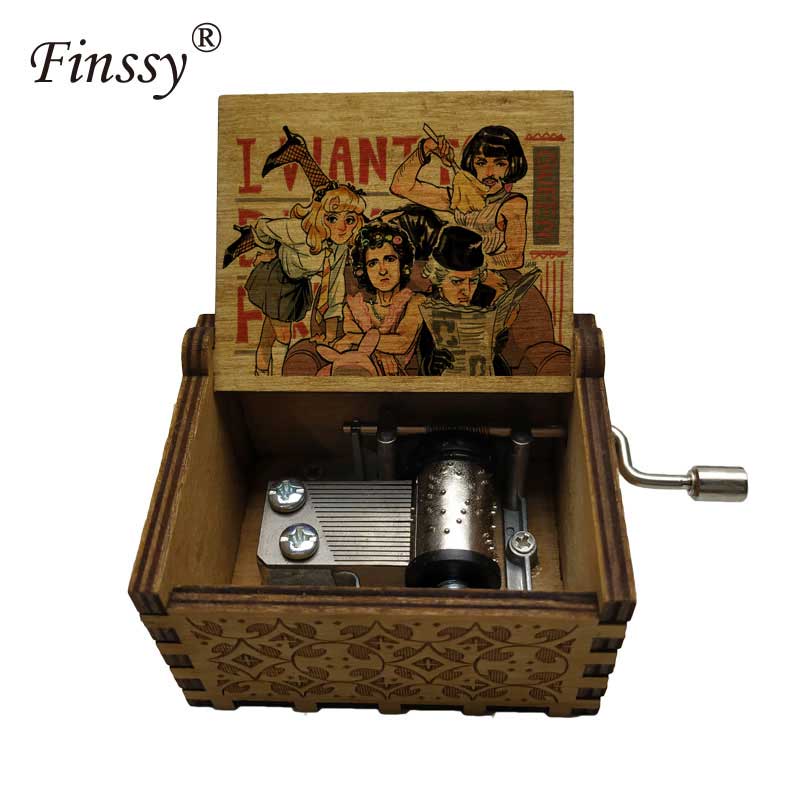 Wooden Hand Crank Queen Musical Box Bohemian Rhapsody