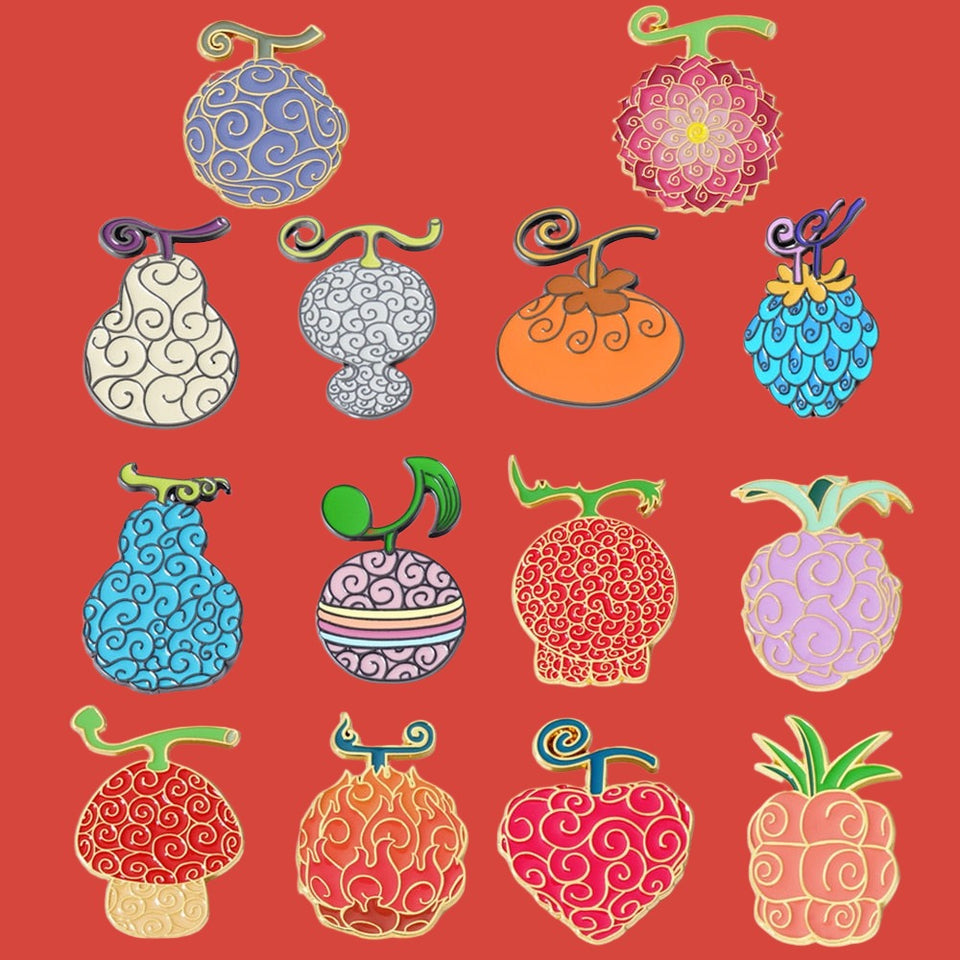 ONE PIECE Devil Fruit Lapel Pins Brooches