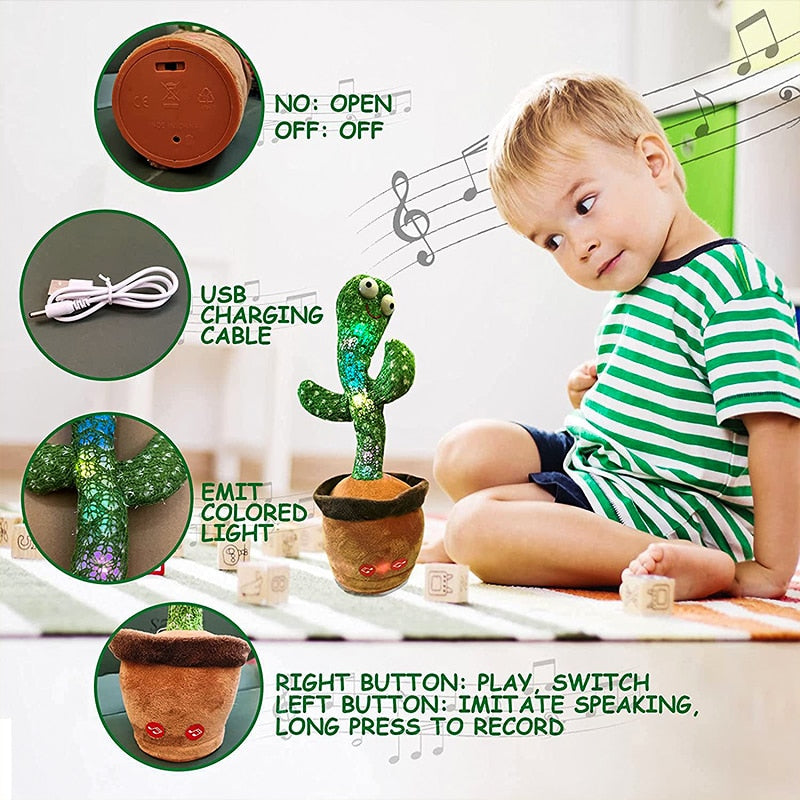 Repeat Talking Dancing Cactus Toy