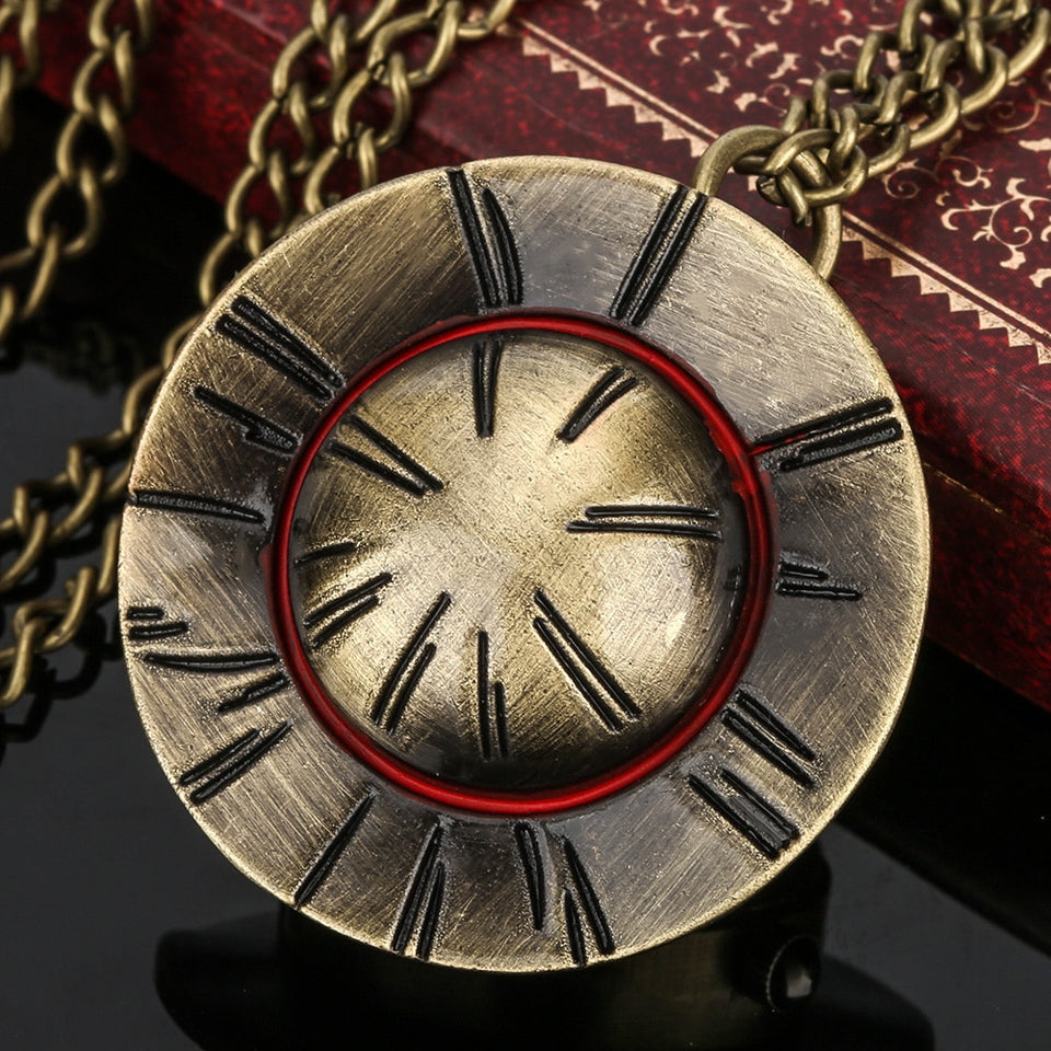Vintage One Piece Luffy Hat Necklace Watch