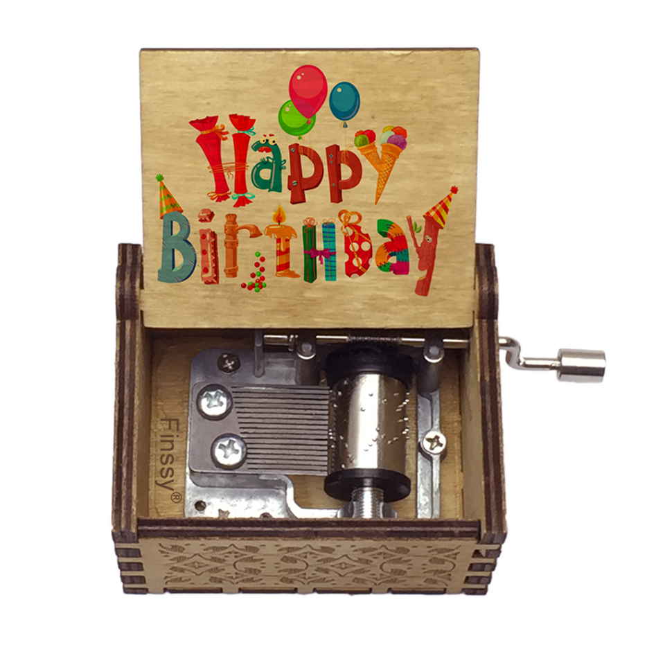 Happy Birthday - Wooden Music Chest