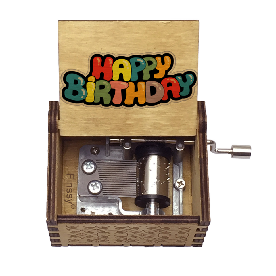 Happy Birthday - Wooden Music Chest