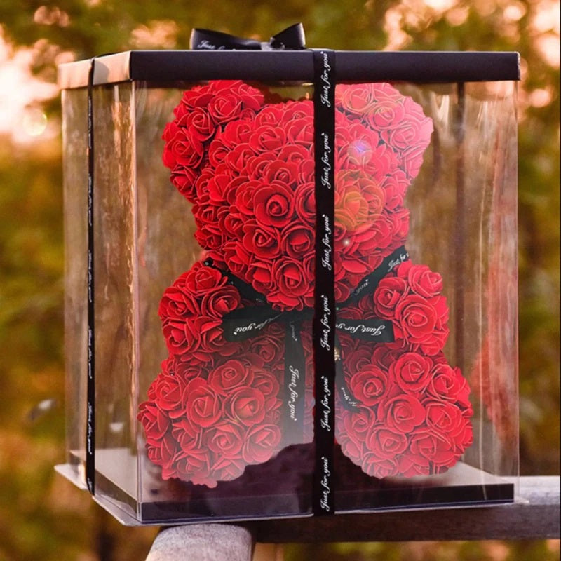 Teddy Bear Rose - Artificial Flowers Rose Bear for Women Wedding Valentines  Gift
