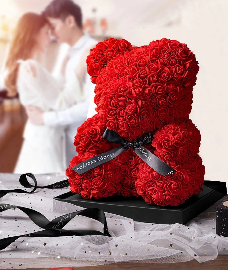 Teddy Bear Rose - Artificial Flowers Rose Bear for Women Wedding Valentines  Gift