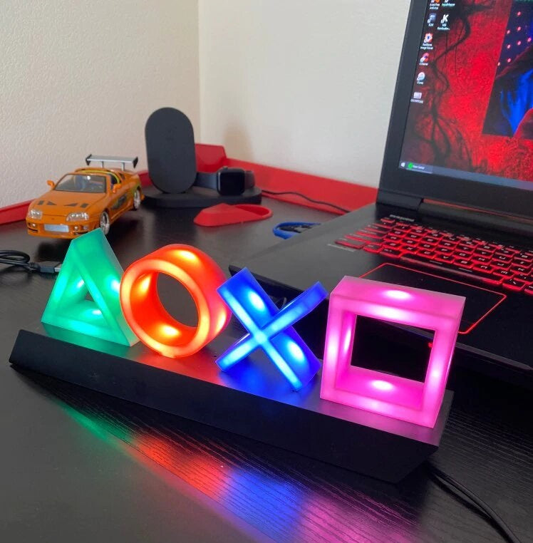 Pro Gamer Vibe LED Night Light PS4 Mood Flash Lamp