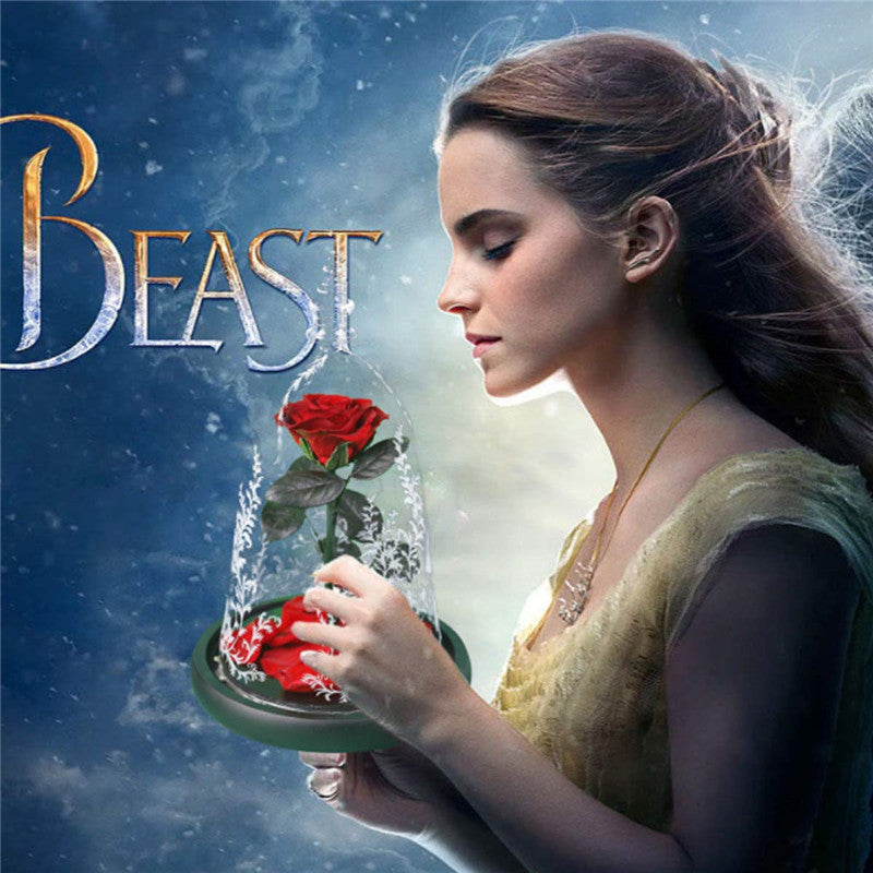 Beauty and the Beast- Rose in a Glass