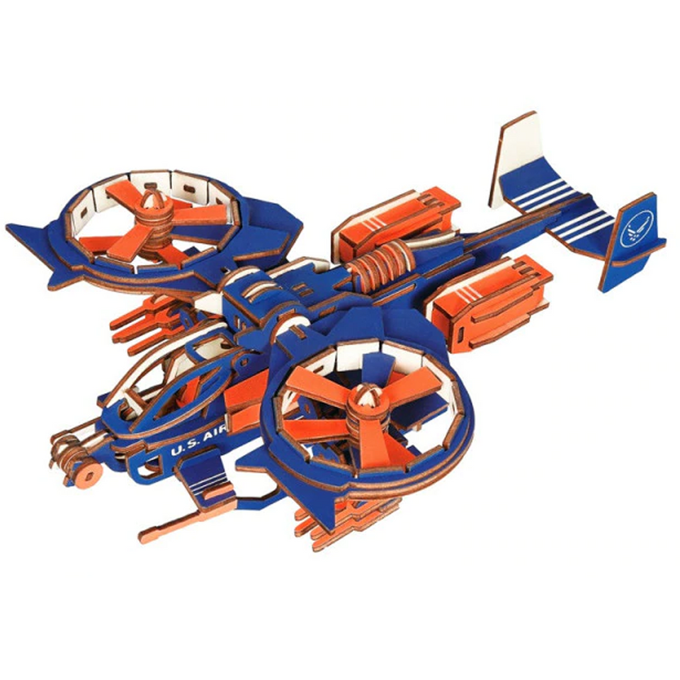 DIY Wooden 3D Assembly Puzzle Kit - Build Up Collectible Wooden Figure Toys