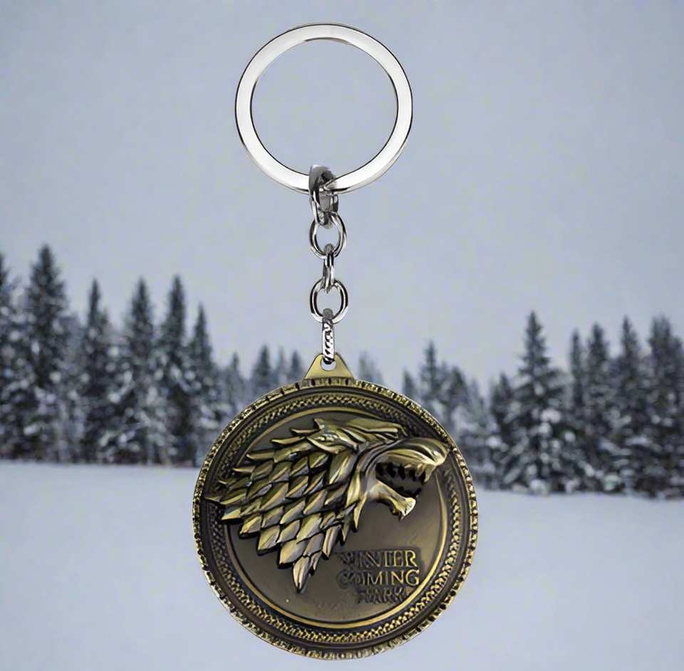 Game Of Thrones Keychain - Golden Wolf
