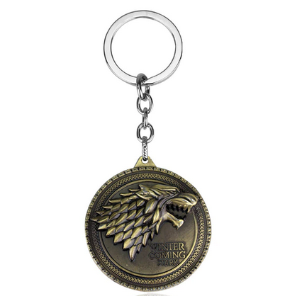 Game Of Thrones Keychain - Golden Wolf