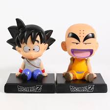 Dragon Ball Krillin & Goku Bobble Head Collectible PVC Action Figure Toys